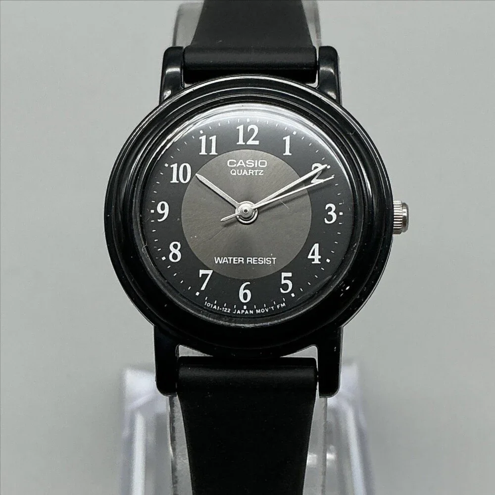 Casio 1330 LQ-139 Womens Watch 25mm Black Dial Black Resin Water Resist